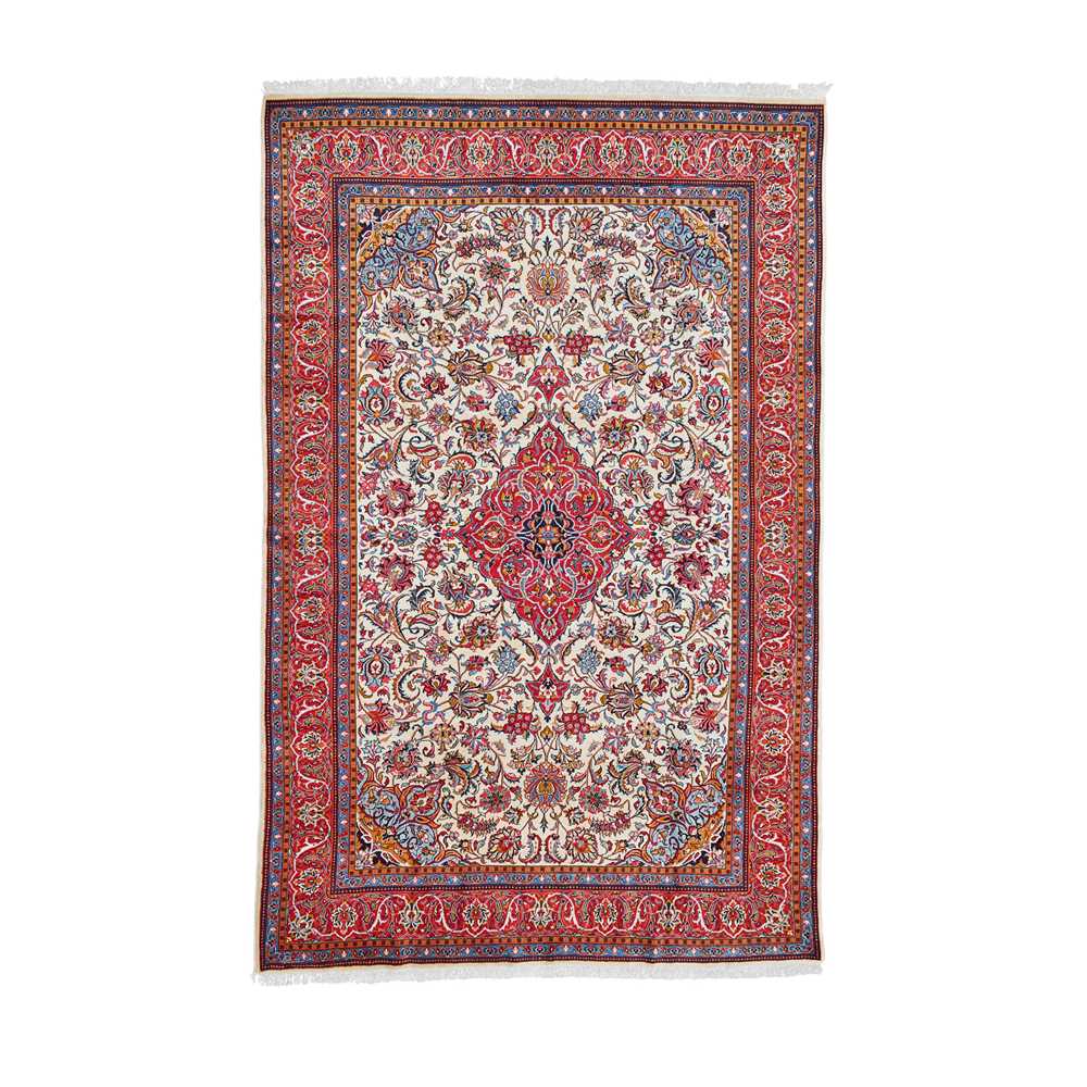 Appraisal: KASHAN CARPET CENTRAL PERSIA LATE TH CENTURY the cream field