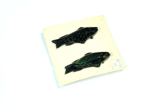 Appraisal: PAIR OF FISH CLIPS American Ca - Pair of deep