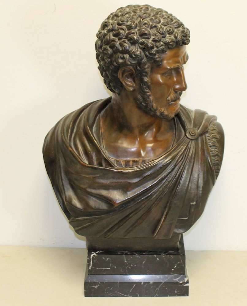 Appraisal: Vincenzo Salomone Signed Bronze Bust of Young Caracalla Signed on