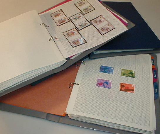 Appraisal: Philatelic Seven blue loose leaf albums - GB -