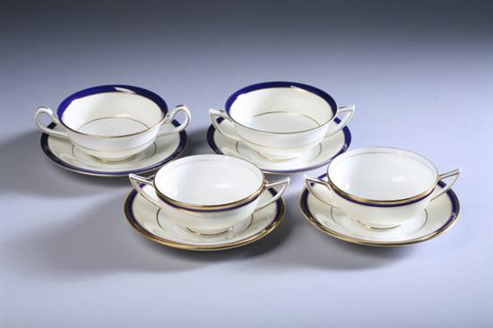 Appraisal: -PIECE MINTON BONE CHINA ASSEMBLED BOUILLON SET Including eight bouillon