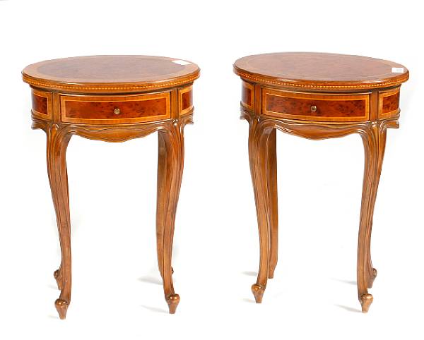 Appraisal: A group of two Louis X style side tables th