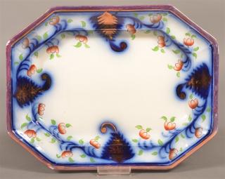 Appraisal: Gaudy Ironstone China Fern Leaf Pattern Platter - x -