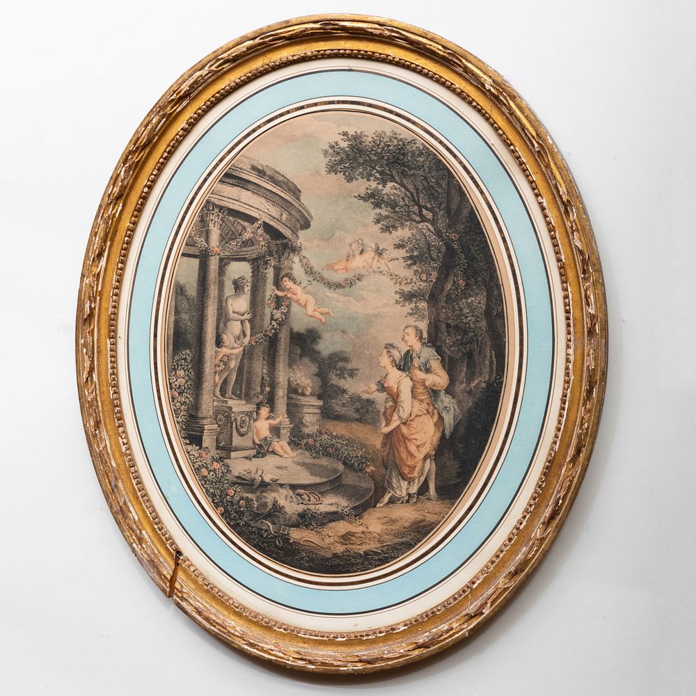 Appraisal: French School Bucolic Scenes A Pair Two engravings in black