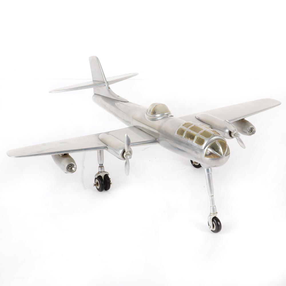 Appraisal: RARE 'S DOUGLAS BOMBER METAL ALUMINUM MODEL AIRPLANE BY EMANUEL