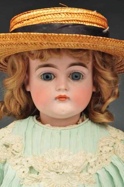 Appraisal: German Bisque Closed Mouth Child Doll Description Pouty bisque socket