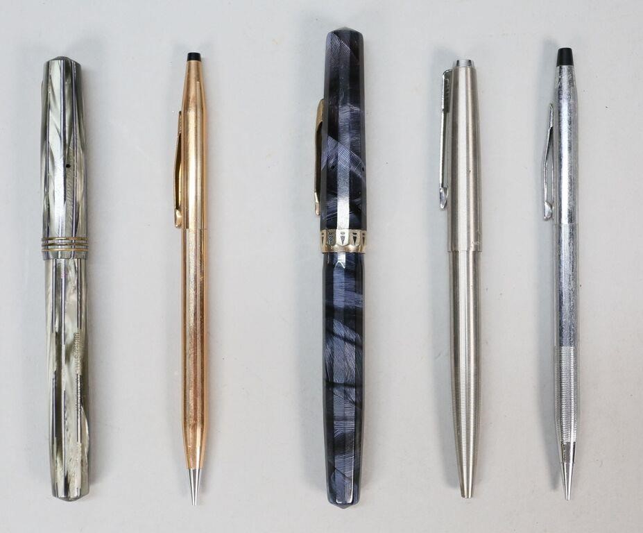 Appraisal: Lot of pens pencils k gold filled Cross pencil Cross