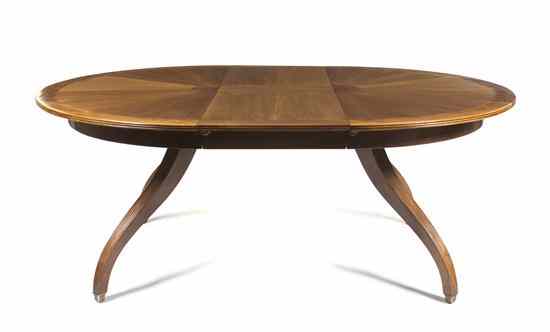 Appraisal: An American Fruitwood Double Pedestal Extension Table Rose Tarlow Melrose