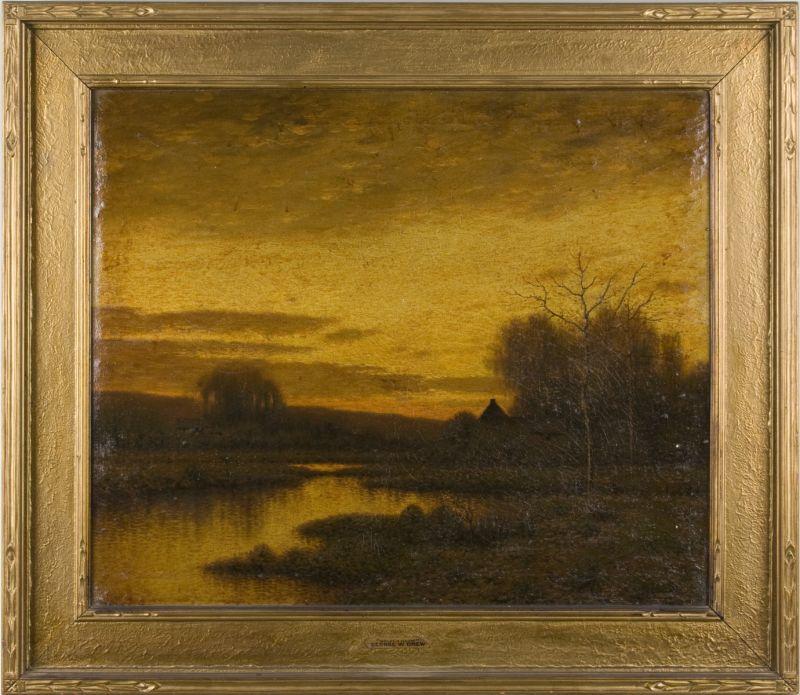 Appraisal: George W Drew NY - Evening Glow oil on canvas