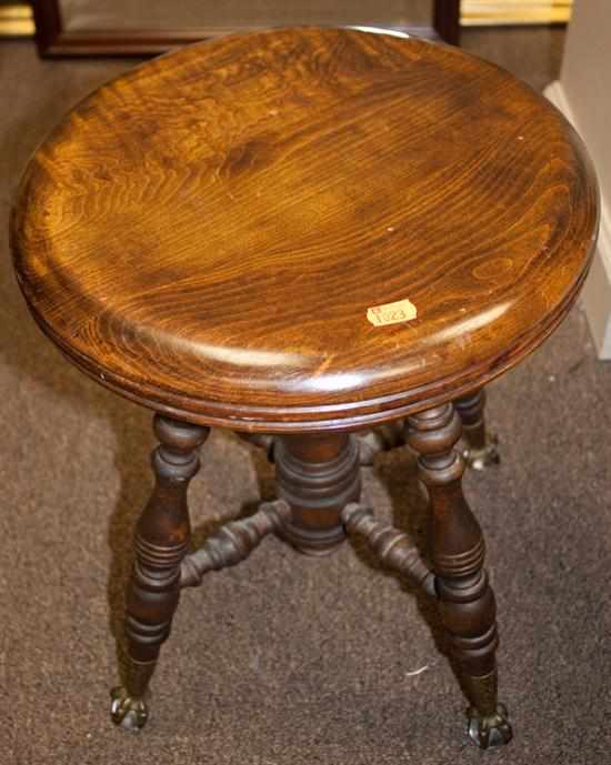 Appraisal: Classical style mahogany piano stool Estimate - No condition report