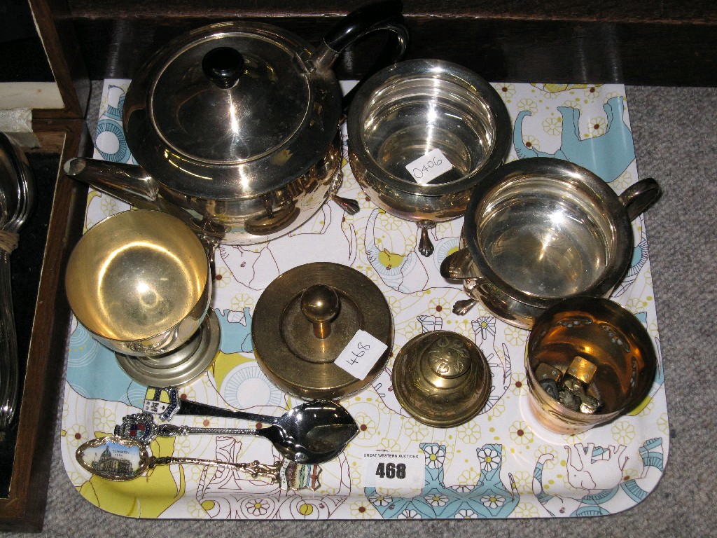 Appraisal: Tray lot of EP - tea service etc