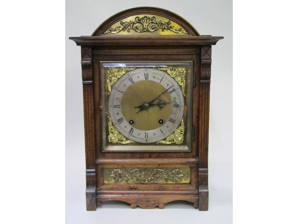 Appraisal: Edwardian bracket clock with ormolu mounts and silvered chapter ring