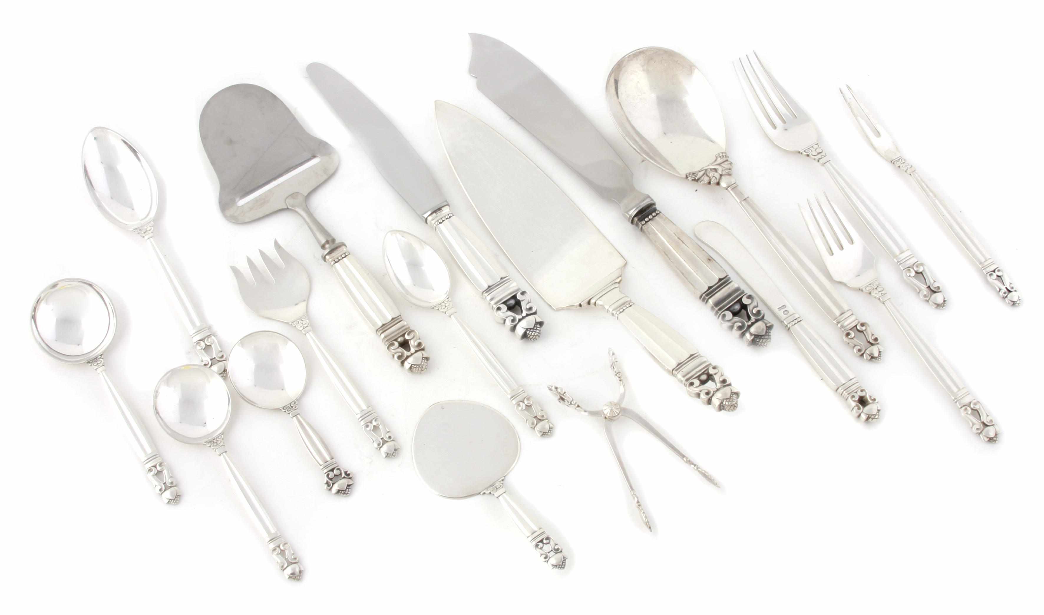 Appraisal: A Danish sterling silver flatware service for ten Georg Jensen