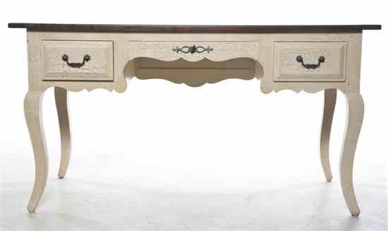 Appraisal: A French Provincial Style Bureau Plat having a rectangular top