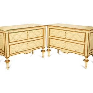 Appraisal: A Pair of Italian Neoclassical Style Painted and Parcel Gilt