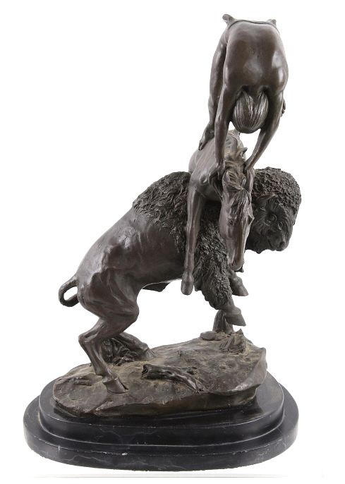 Appraisal: Buffalo Horse Bronze Statue By Frederic Remington Featured in this