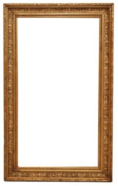 Appraisal: Ornate Italian giltwood frame early th c having rectangular frame