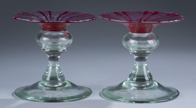 Appraisal: Pair of Signed Nash Candlesticks Marked Nash - RD H