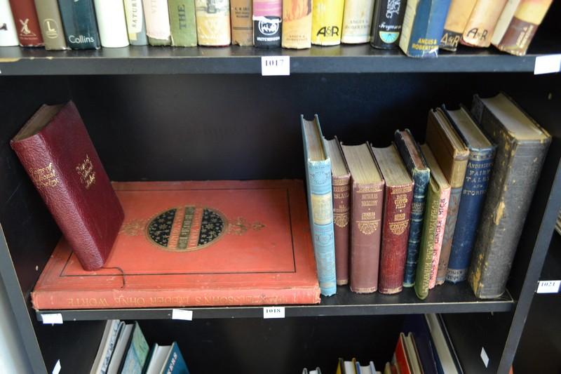 Appraisal: SHELF OF MISC DECORATIVELY BOUND BOOKS INCL DAVID COPPERFIELD MOODS