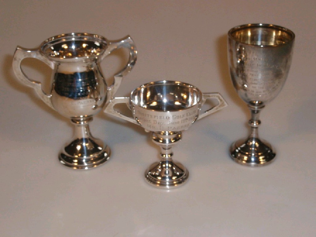 Appraisal: A George VI silver two-handled Trophy Cup of baluster form