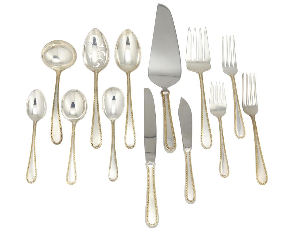 Appraisal: A KIRK AND SONS GOLDEN WINSLOW STERLING FLATWARE SERVICEA Kirk