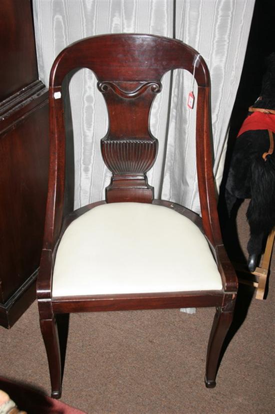 Appraisal: PR REGENCY STYLE DINING CHAIRS WITH LYRE FORM SPLAT