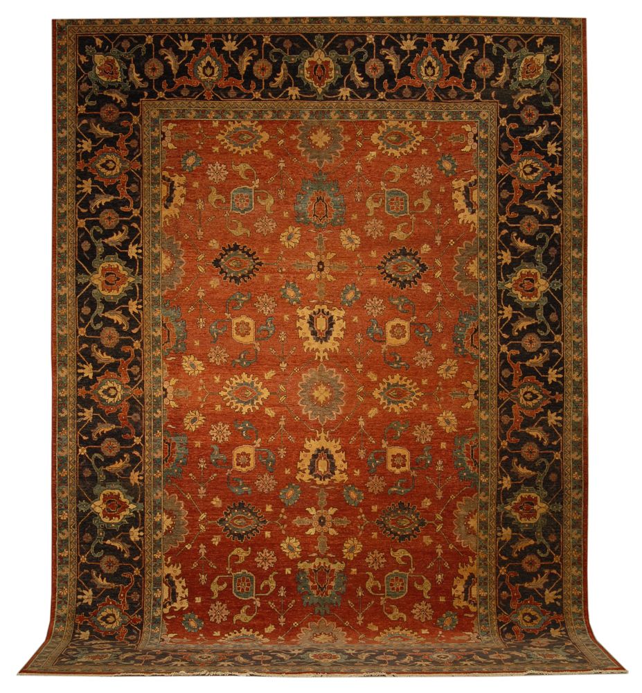 Appraisal: ORIENTAL RUG SULTANABAD DESIGN ' x ' Traditional stylized floral