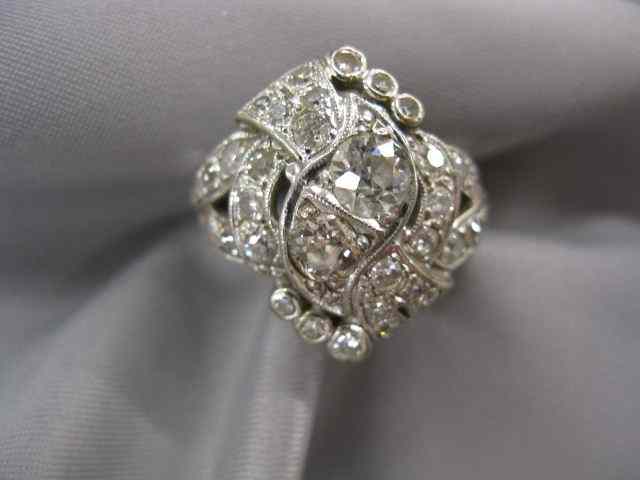 Appraisal: Diamond Ring diamonds totaling carat in k white gold high