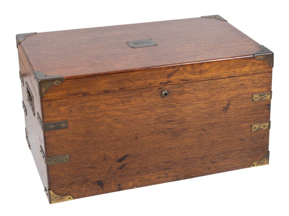 Appraisal: BENSON HEDGES CAMPAIGN-STYLE CIGAR HUMIDOR EARLY TH CENTURY HEIGHT WIDTH