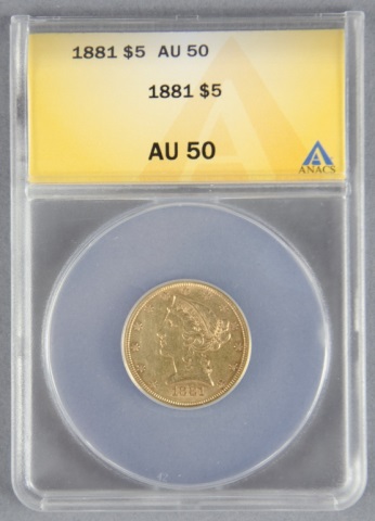 Appraisal: Liberty Gold CoinCertified and graded Au by ANACS Nice coin