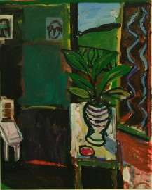 Appraisal: Geoff Harvey born By the Window oil on paper initialled