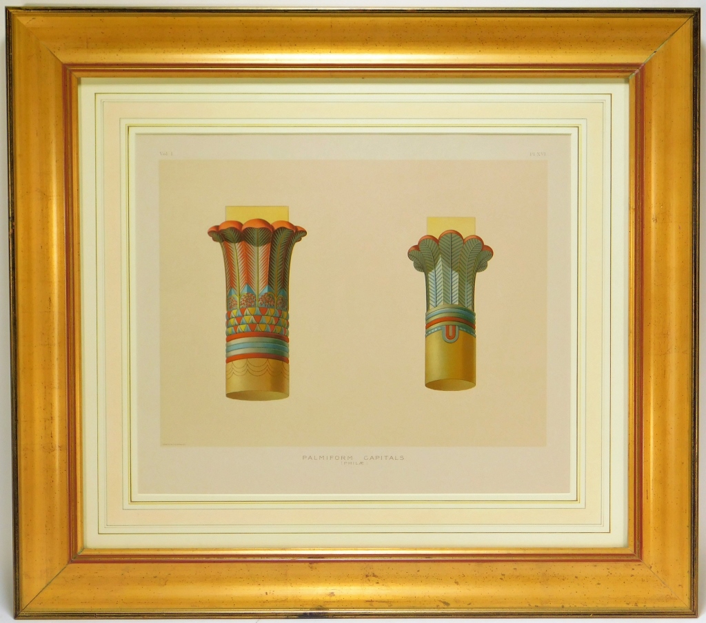 Appraisal: COSACK CO EGYPTIAN PALMIFORM CAPITAL LITHOGRAPH New York Palmiform Capitals