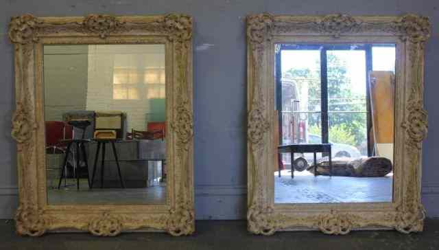 Appraisal: Pair of Decorative Mirrors From a Congers NY location Dimensions