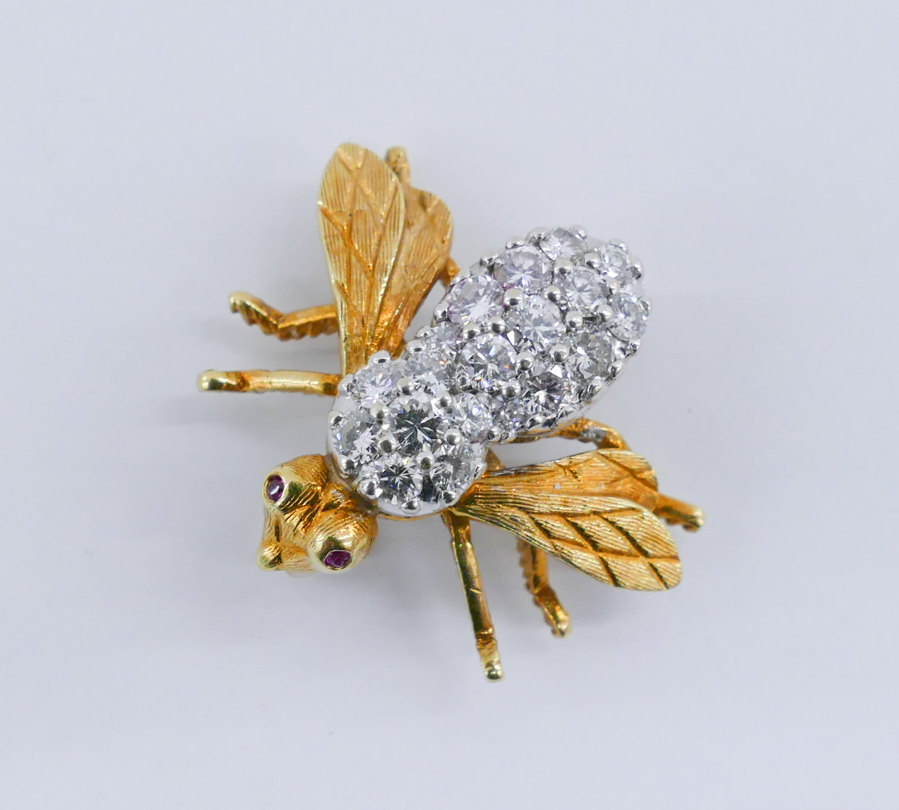 Appraisal: Herbert Rosenthal k Diamond Bee Brooch '' Set with round