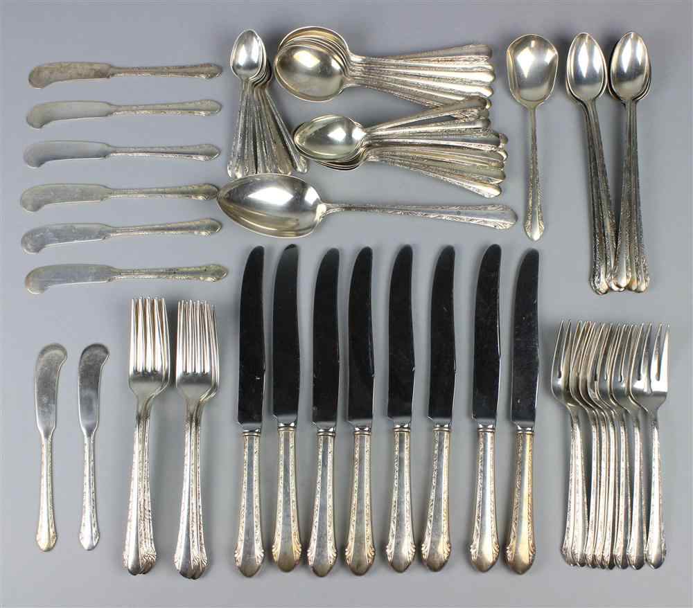 Appraisal: PART STERLING SILVER FLATWARE SERVICE Including eight knives fourteen dinner