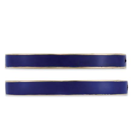 Appraisal: Pair of Antique Gold and Blue Enamel Bangle Bracelets Estimate