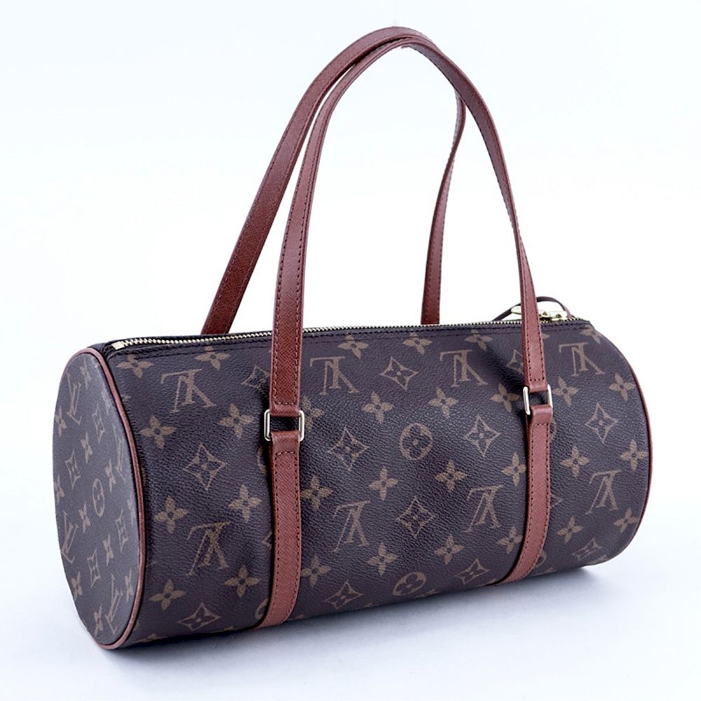 Appraisal: Louis Vuitton Brown Monogram Papillon Handbag Louis Vuitton Brown Monogram