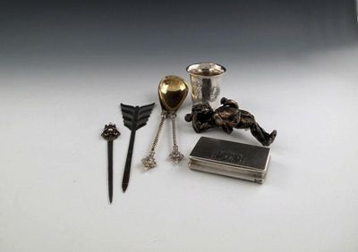 Appraisal: A mixed lot of continental silver items comprising an Austro-Hungarian