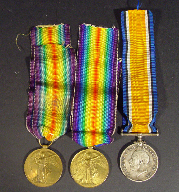 Appraisal: World War I military medal group comprising - War Medal