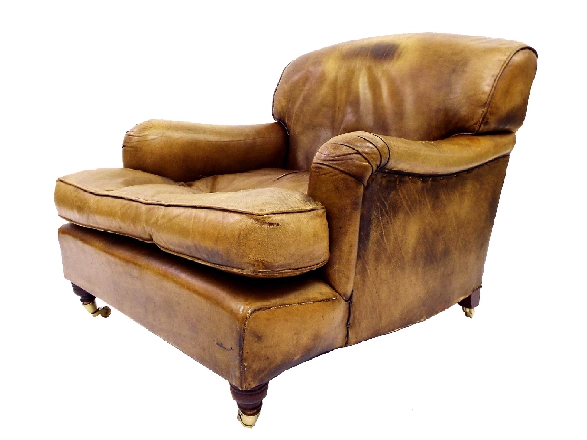 Appraisal: Good Leather Chairs of Bath 'Lansdown' armchair in the oversized