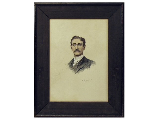 Appraisal: Water color portrait x in antique frame probably of Henry