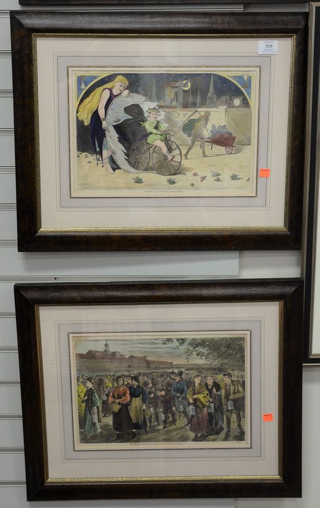 Appraisal: Group of six Winslow Homer hand colored engravings most likely