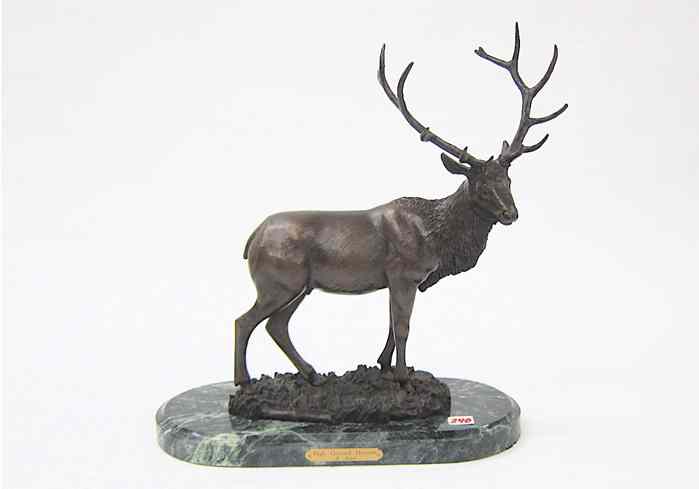 Appraisal: BRONZE WILDLIFE SCULPTURE ''High Ground Horizon'' by B Black a