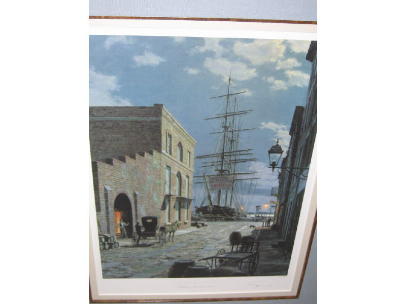 Appraisal: JOHN STOBART AMERICAN b CHARLESTON PRIOLEAU STREET IN offset color