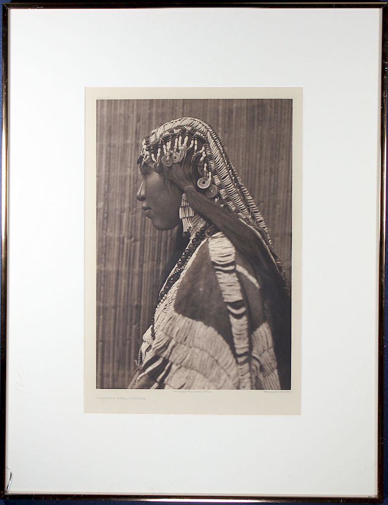 Appraisal: Edward Curtis Photogravure Wisham Girl Edward Curtis Photogravure Wisham Girl