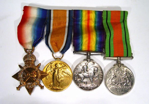 Appraisal: World War I Military medal group comprised Star Victory medal