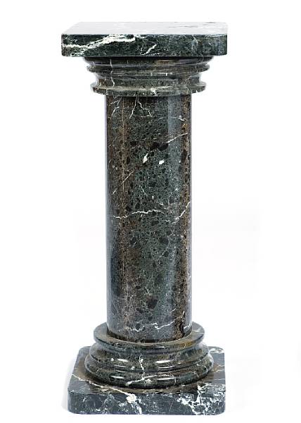 Appraisal: A pair of square marble pedestals height in width in