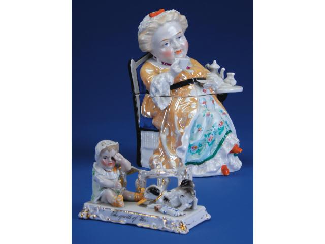 Appraisal: Lot Two German Porcelain Figures Germany ca the first is