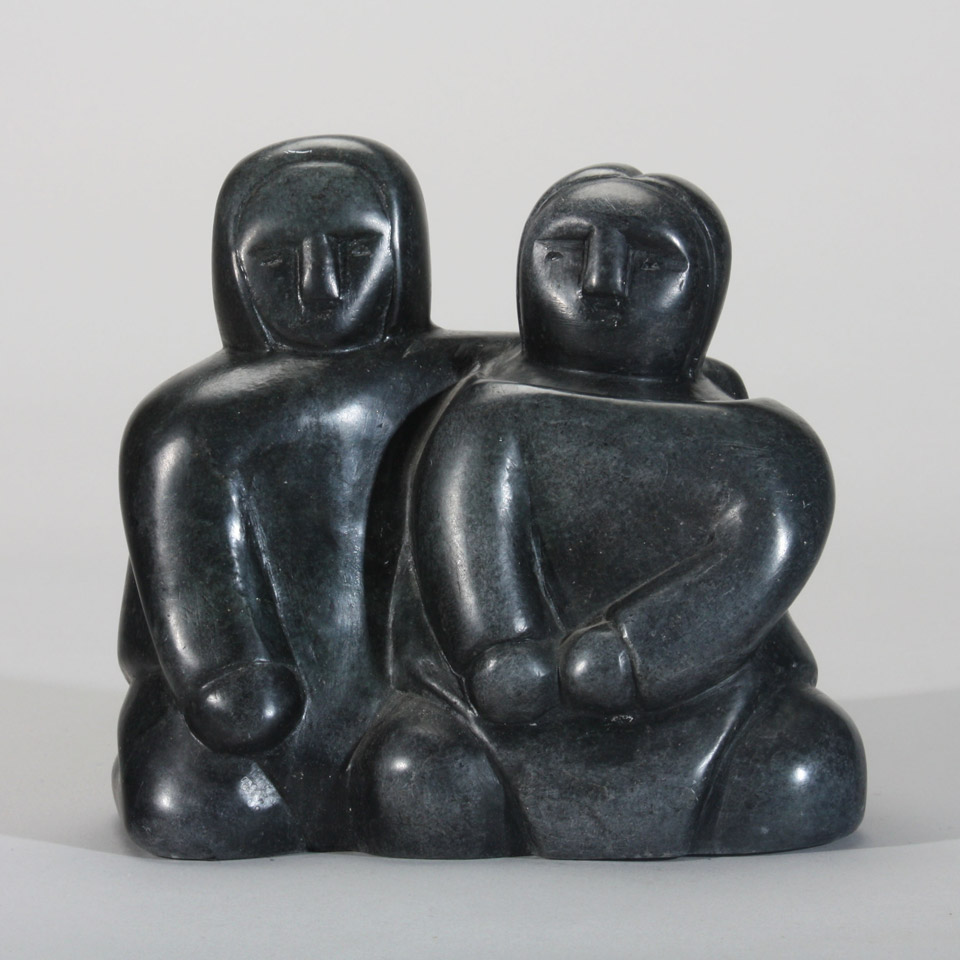 Appraisal: CAMILLE IQULIQ - E - Baker Lake SEATED INUIT COUPLE