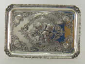 Appraisal: An Edwardian silver dressing table tray by William Harrison Walter